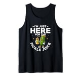 I'm Just Here For The Pickle Juice Cucumber Vegan Pickle Tank Top