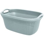 Curver - Panier à linge Knit 40 l Bleu clair