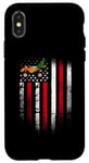 iPhone X/XS Merry Christmas USA American Flag Patriotic Monster Truck Case