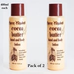 Queen Elisabeth Cocoa Butter Hand & Body Lotion 14 oz / 400ml (pack of 2)