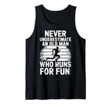 Old Man Running Humor Design Funny Runner Tank Top