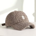 RITIOA Casquette de baseball pour femme - Automne et hiver - Épaissie - Coupe-vent et chaud - En laine d'agneau - Tendance - Gris