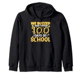 Bee Teacher Kids We Buzzed Right Through 100 Days Of School Zip Hoodie