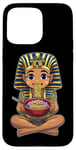 Coque pour iPhone 15 Pro Max Pharaon King Tut Ramen Nouilles Japonaises Mignon Kawaii