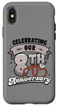 iPhone X/XS 8th Wedding Anniversary Celebrating 8 Years Matching Gift Case