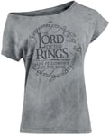 The Lord Of The Rings Middle Earth Map T-Shirt grey