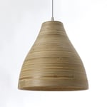 Luminaire Calcuta gm naturel, suspension bambou, 60 W, nautrel, ø 40 x H 27 cm