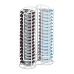 Relaxdays Porte-Capsules Compatible avec Tassimo - pour 32 Capsules - Dimensions (H x l x P) : 29 x 18 x 8,5 cm - Blanc