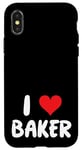 iPhone X/XS I Love Baker - Heart Case