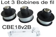 rotofil coupe bordure lot 3 BOBINES FIL CBE18V CBE18V2B CBE18Vb elem technic tck