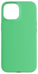 Coque pour iPhone 15 Couleur vert émeraude simple