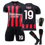 2023 ny AC Milan tröja nr 11 Ibrahimovic 9 Gill 19 Special Olympics fotbollsdräkt för barn Size 19+sock protectors Children's size 26