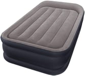 Intex Dura-Beam Deluxe Pillow Rest Raised Inflatable Airbed with Pump, Twin