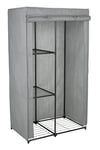 Argos Home Covered Single Wardrobe with Storage - Grey