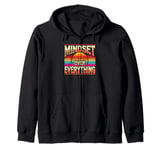 Mindful Motivational Quote, Mindset Over Everything, Success Zip Hoodie