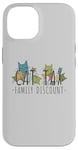 Coque pour iPhone 14 Cat Tax Family Discount Médias sociaux Tendance Mème