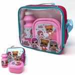 LOL Surprise 3 PieceThermal  Lunch Bag, Sandwich Box & Bottle Set for School