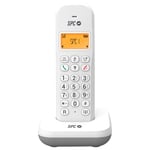 SPC Keops - Téléphone sans Fil | Écran Lumineux Rétroéclairé 35x30mm, Répertoire 50 Contacts, Mode ÉCO, Compatibilité GAP | Blanc