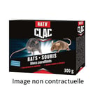 BLOCS PARAFFINÉS RATS SOURIS 300G RATU CLAC IDÉAL LIEUX HUMIDES RD-DIF-90005