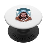 Théorie du complot sur l'enlèvement d'un ovni par Bigfoot Sasquatch Alien PopSockets PopGrip Adhésif