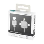 Allocacoc USB-A to Lightning / Mini USB / Micro USB Adapter 3-in-1 Ada