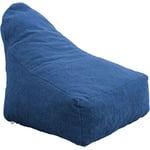 Pouf fauteuil xxl d'intérieur en tissu sherpa - 120x70x90 cm - Bleu pétrole