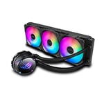 ASUS ROG Strix LC II 360 ARGB, Kit de watercooling All-in-One de 240 mm, Socket Intel LGA 1700/1200/1150/1151/1152/1155/1156/2066 et AMD AM4/TR4, 3 ventilateurs PWM 120 mm ARGB, 6 ans de garantie