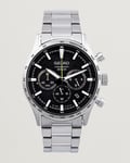 Seiko Chronograph 43mm Steel Black Dial