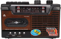 Lecteur de Cassette Stéréo Portable Boombox avec Radio AM FM SW, Antenne, Prise pour écouteurs, USB, Prise pour Carte de Stockage, Enregistreur de Lecteur de Cassette Rétro