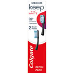 Colgate Keep 360 Max White Toothbrush Replacement Heads | to be used with Colgate Keep replaceable head toothbrush | comes in a pack of 2 | stain removing cups | tongue and cheek cleaner