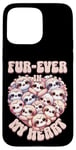 Coque pour iPhone 15 Pro Max Fur-ever in My Heart Kawaii Paresseux Cœur