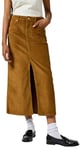 Wrangler Women's Corduroy Maxi Skirt, Cognac, S