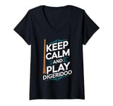 Womens Didgeridoo Player Traditional Music Australian Culture V-Neck T-Shirt