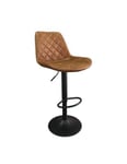 Tabouret de bar style vintage coloris cognac. Collection HOLLA.