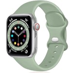 Epova Silicone Strap Compatible with Apple Watch Strap 44mm 42mm 45mm 46mm 49mm, Replacement Straps for Apple Watch Ultra/iWatch SE Series 10 9 8 7 6 5 4 3 2 1, MintGreen, Small