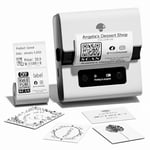 Phomemo M221 Label Maker - Portable Barcode Printer Bluetooth Thermal Label Printer, Label Maker For Business, Office, QR Code, Logos, Jewelry, Retailing, Compatible with Phones & PC System,White