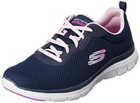 Skechers Women's Flex Appeal 4.0 Brilliant View Sneaker, Navy, 6.5 UK