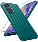 FNTCASE for Samsung Galaxy A54 Case: Soft TPU Shockproof Protection Phone Cover - Silm Thin Aesthetic Phonecase Rugged Tough Non-Slip Mobile Cases (Green)