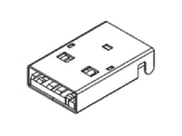 Usb-Kontakter Plug Mol Micro Solutions 480372200-450 Molex Innehåll: 450 St