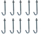 10 x J Bolts for TV Aerial Wall Corner Chimney Bracket Mount Lashing Wire Fixing