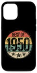 Coque pour iPhone 12/12 Pro Best Of 1950 Cadeau d'anniversaire 75e anniversaire pour homme femme 75 ans