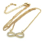 LCC® Golden Rhinestone Diamond Pendant Halsband - Mystisk Infinity Shape Design