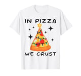 Funny Pizza on Earth Christmas Tree Merry Crust-mas Pizzamas T-Shirt