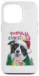 iPhone 13 Pro Merry Xmas Border Collie Pjs Mum and Dad Christmas Card Tee Case