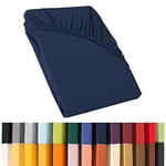 CelinaTex Relax Drap-Housse lit sommier tapissier Lits à Eau Coton 180x200-200x220 cm Bleu foncé