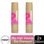 2 Pack Toni & Guy Glamour Sky High Volume Dry Shampoo, 250 ml