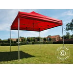 Tente pliante Chapiteau pliable Tonnelle pliante Barnum pliant FleXtents pro 3x3m Rouge - Rouge