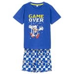 Pyjamas Manche Courte Célibataire Jersey Sonic Bleu - 5 Âge Mâle Cerdà