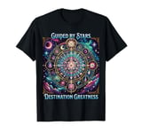 Motivational Astrology Design - Guided by Stars T-Shirt