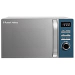 Russell Hobbs Ocean Blue Digital Microwave 20 Litre 800W Solo Digital with 5 Power Levels, Defrost Function & Easy Clean, 60 Minute Timer, 8 Auto-Cook Menus, RHMD832OB